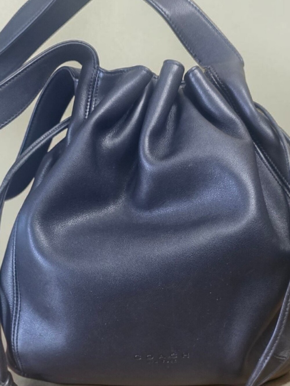 Coach Lexington 4180 Vintage 1998 Drawstring Bucket Bag Y2K Black Leather Italy - Picture 7 of 15